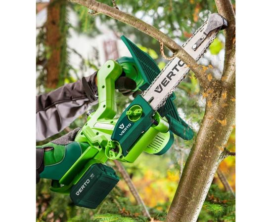 Аккумуляторная цепная пила VERTO VES 18В Li-Ion 52G585-0 – изображение 2