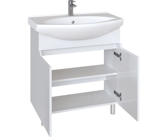 Комплект Sanstar: напольная тумба Bianco 75 без ящиков, мебельный умывальник Стиль 75 238.1-1.5.1.К – изображение 2