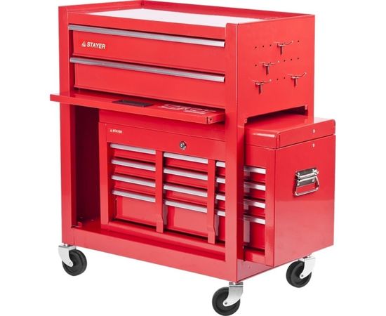 Stayer Тележка инструментальная ""MASTER"" комбо, 2 ящика + ящик настольный, 7 полок, 616x330x742мм 38909-K – изображение 2
