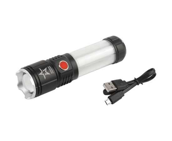 Светодиодный ручной аккумуляторный фонарь ЭРА АРМИЯ РОССИИ MA-703 Тайфун 10Вт 6 режимов Li аккумулятор магнит крючок Б0052320 – изображение 3