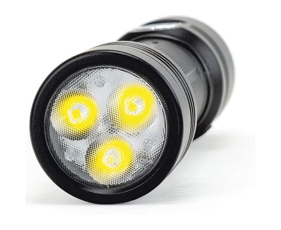 Фонарь ЯРКИЙ ЛУЧ L-4100 TANDEM 3xOsram P9 3400лм +SST20 700лм, 5000K,7 режимов, IPX7, аккумулятор 26650, встроенное ЗУ 4606400106456 – изображение 3