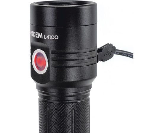 Фонарь ЯРКИЙ ЛУЧ L-4100 TANDEM 3xOsram P9 3400лм +SST20 700лм, 5000K,7 режимов, IPX7, аккумулятор 26650, встроенное ЗУ 4606400106456 – изображение 4