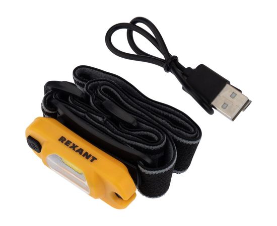 Налобный светодиодный аккумуляторный поворотный фонарь REXANT белый-красный свет, Micro USB 75-700 – изображение 7