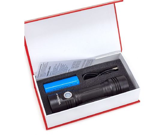 Фонарь ЯРКИЙ ЛУЧ L-4100 TANDEM 3xOsram P9 3400лм +SST20 700лм, 5000K,7 режимов, IPX7, аккумулятор 26650, встроенное ЗУ 4606400106456 – изображение 7