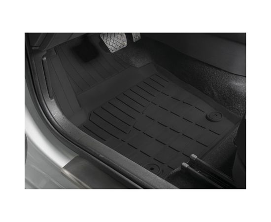 Литьевые коврики в салон автомобиля Rival для Skoda Rapid I, II лифтбек 2012-2020 2020-н.в./Volkswagen Polo VI лифтбек 2020-н.в., резина, с крепежом, 5 шт., 65102001 – изображение 2