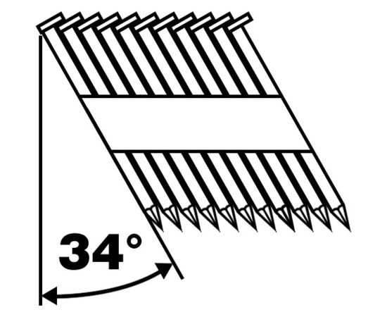Гвозди 3000 шт. для пневматического гвоздезабивателя GSN 90-34 DK (2,8х50 мм; SN34DK 50) Bosch 2608200000 – изображение 2