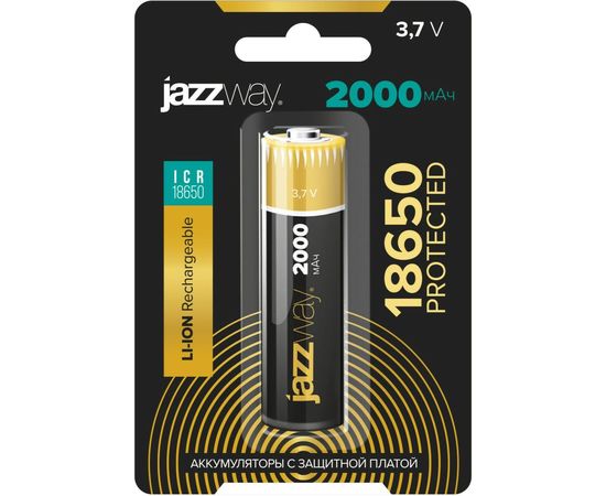 Аккумулятор JazzWay 18650, 2000 мАч, с защитой BL-1 5012042 – изображение 2