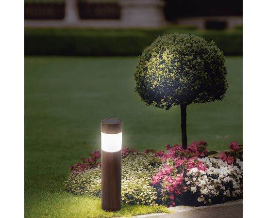 Садовый светильник Lamper Кантри LED с текстурой дуба, с солнечной панелью и аккумулятором 602-275 – изображение 2