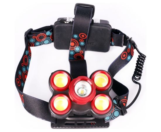 Налобный фонарь Ultraflash E160 (аккумулятор 3,7В, черный, 5LED, 5 Вт, фокус, 2 ак. 4 режима, бокс са) 14681 – изображение 5