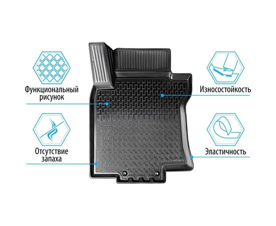 Коврики в салон автомобиля Rival для Hyundai Creta 2016-2020 2020-н.в., полиуретан, без крепежа, 5 шт., 12310001 – изображение 9