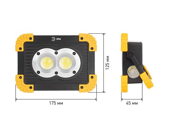 Светодиодный фонарь ЭРА Рабочие Практик PA-803 аккумулятор на батарейках 10 Вт, 4 режима, Б0054037 – изображение 10