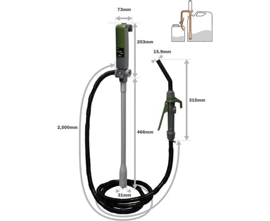 Электрический насос для перекачки жидкостей и ГСМ BERKUT SP-2010ЕР – изображение 2