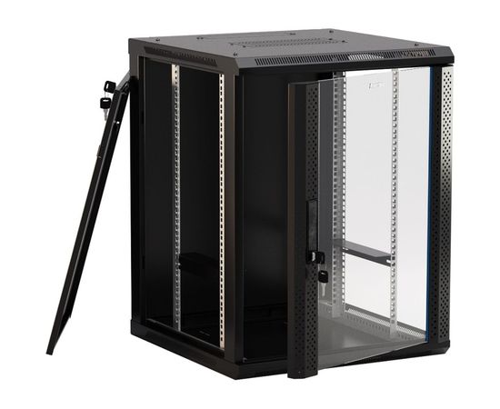 Настенный шкаф Hyperline TWB-0966-GP-RAL9004 19-дюймовый, 9U, 500x600х600мм 392631 – изображение 3