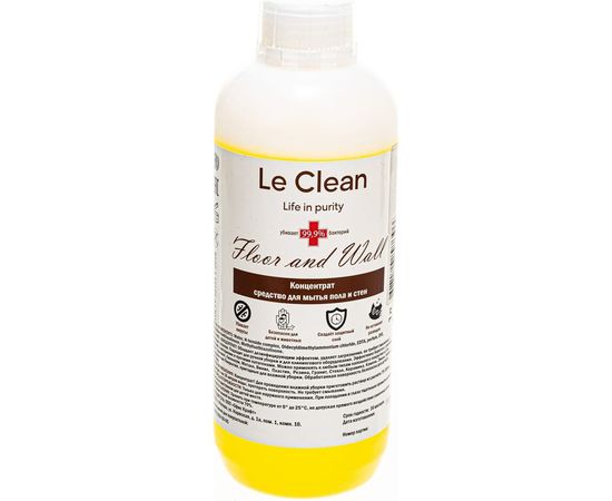 Антибактериальное средство для мытья пола и стен Le Clean FLOOR AND WALL 1000 ml LC FLW1000 – изображение 3