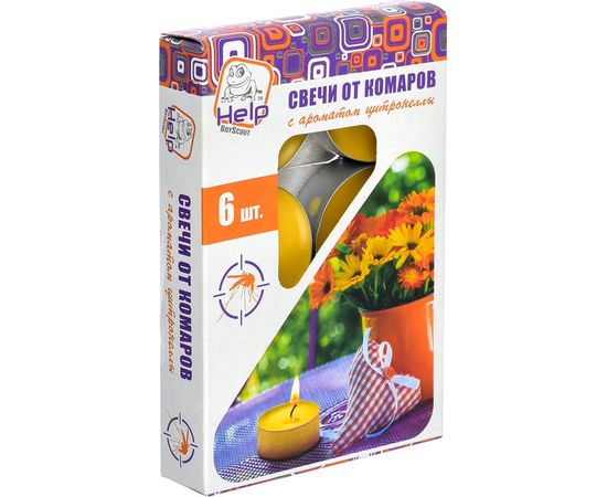 Чайные свечи от комаров HELP, 6 шт. 80015 – изображение 3