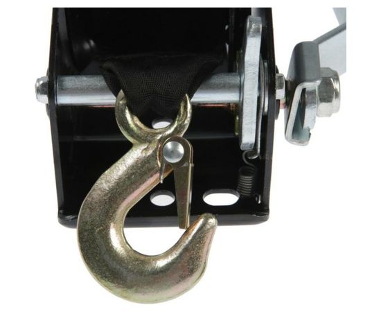 Ручная барабанная лебедка TUNDRA тяговая, 1000 кг, трос-ремень 10 метров 1002766 – изображение 3