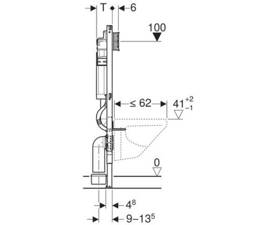 Монтажная рама GEBERIT 111.300.00.5 Duofix Sigma для подвесного унитаза, со смывным бачком 00000004572 – изображение 4