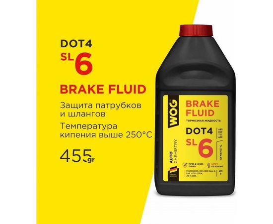 Тормозная жидкость WOG DOT 4, SL6, 0.5 л WGC0142 – изображение 4