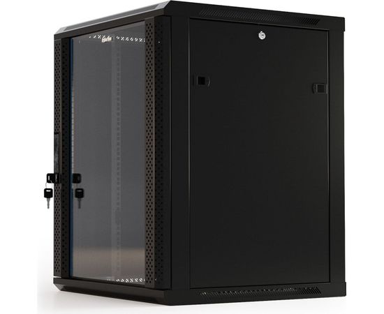 Настенный шкаф Hyperline TWB-0966-GP-RAL9004 19-дюймовый, 9U, 500x600х600мм 392631 – изображение 4