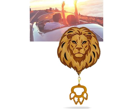 Ароматизатор AROMA BAR Лев Симба в коричневом цвете, Paco Rabanne Invictus, 10 мл 43leobrown – изображение 5