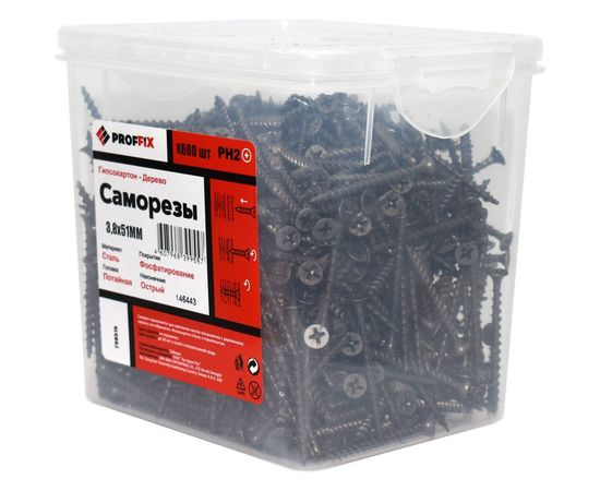 Усиленный саморез PROFFIX СГД 3,8х51 600 шт - ведро 146443 – изображение 2