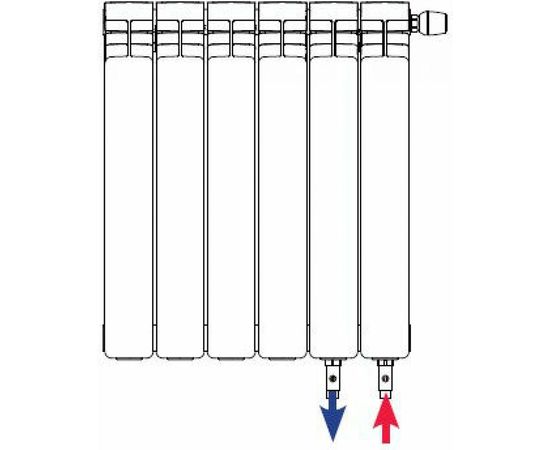 Биметаллический радиатор RIFAR Base Ventil BVR 500 - 12 – изображение 2
