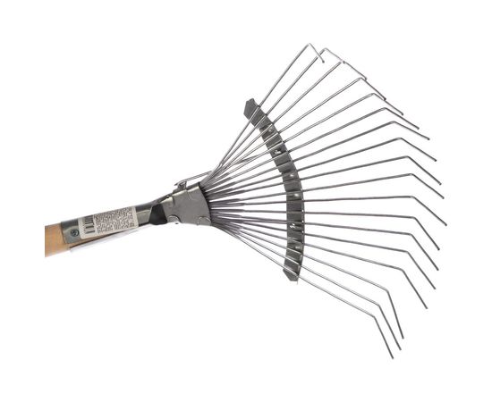 Веерные грабли с черенком, 18 зубьев СИБРТЕХ 61781 – изображение 3