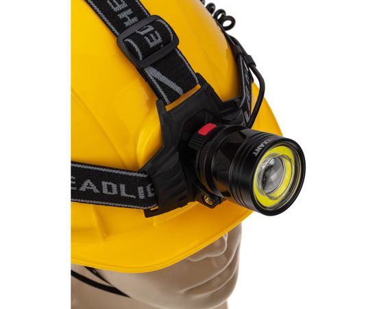 Налобный аккумуляторный сверхмощный фонарь REXANT линза с зумом led 10 Вт + cob 10вт 2x18650 75-7831 – изображение 3