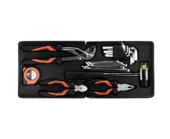 Набор инструментов KENDO в переносном ящике для инструментов, 3 лотка, 70 предметов 90201 – изображение 3