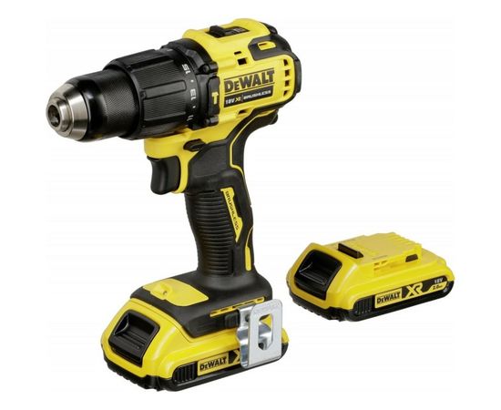 Ультракомпактная бесщёточная ударная дрель-шуруповерт DEWALT 18 В XR, БЗП патрон 13 мм, 2 батареи 5.0Ач DCD709P2T-QW – изображение 3