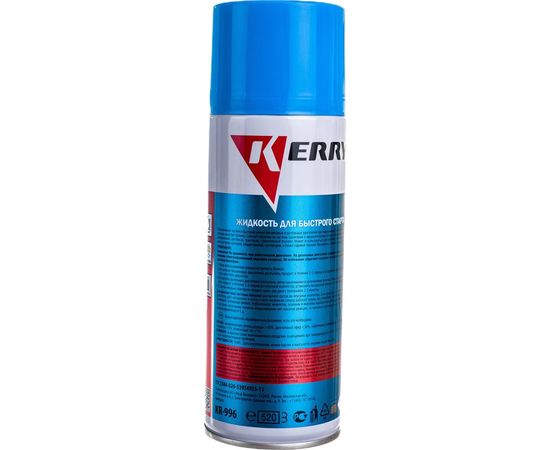 Жидкость для быстрого старта KERRY, аэрозоль, Клапан 360, 520 мл 11604794 – изображение 4