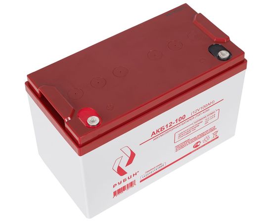 Аккумулятор АКБ 12-100 Рубин РЭ-АКБ12100 – изображение 5