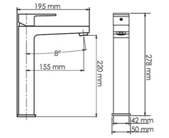 Смеситель для умывальника WasserKRAFT латунь Abens 2003H – изображение 6