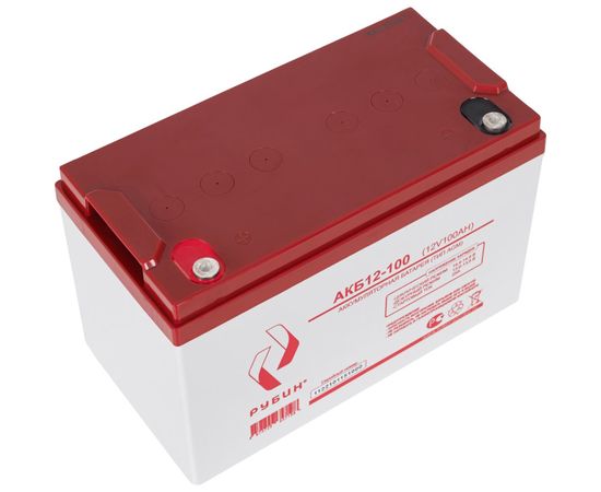 Аккумулятор АКБ 12-100 Рубин РЭ-АКБ12100 – изображение 8