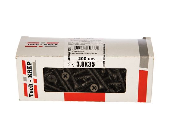 Саморез Tech-Krep ШСГД 3,8х35 200 шт, коробка с окном 102122 