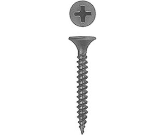 Фосфатированный саморез с мелкой резьбой по дереву/металлу Зубр PH2, 3,5x35 мм 55 шт 300016-35-035 