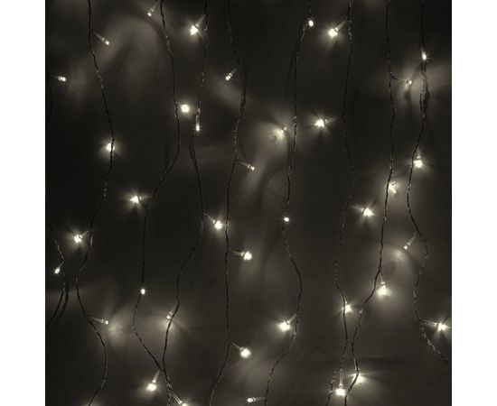 Гирлянда Neon-Night дождь (занавес) 1.5х1.5 м, прозрачный ПВХ, 144 LED тепло-белые IP20 235-036 