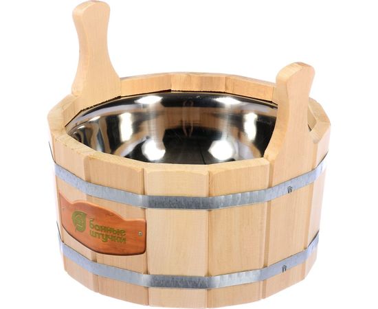 Ушат с нержавеющей вставкой Банные штучки 6.5 л 33216 