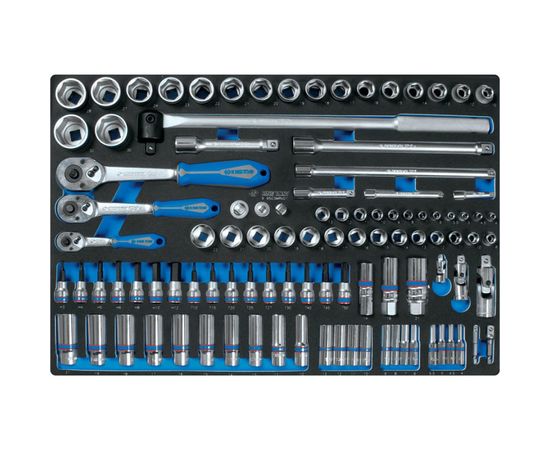 Набор торцевых головок KING TONY 1/4""&3/8""&1/2"" с принадлежностями, ложемент, 103 предмета 9-9503MRV01 