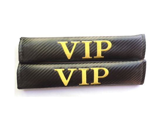 Накладка на ремень безопасности МАШИНОКОМ ВИП, ткань, вышивка, 2 шт. NRB044 