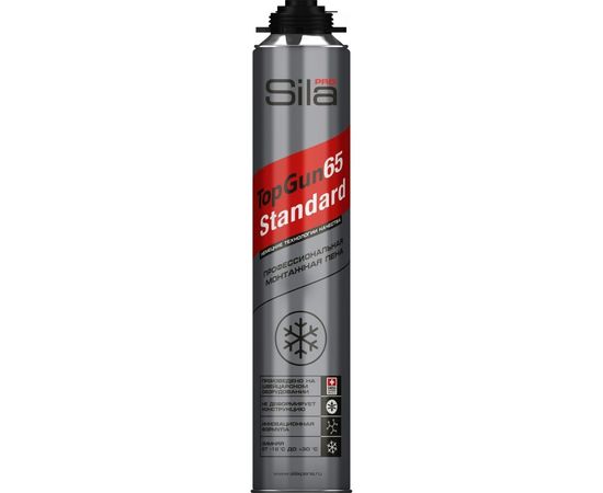 Профессиональная монтажная пена Sila Pro TopGun 65 STANDARD Winter 850 мл SPTGSW65 