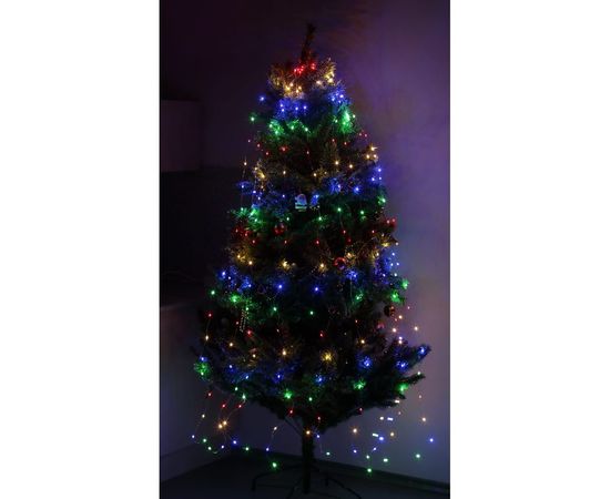 Гирлянда ЭРА ENIN 2NM LED-Дождик, 10 нитей, 2 метра, мультиколор, 220V 60/1440 Б0047966 – изображение 2