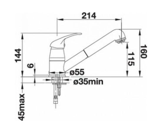 Кухонный смеситель BLANCO DARAS-S хром 524190 – изображение 2