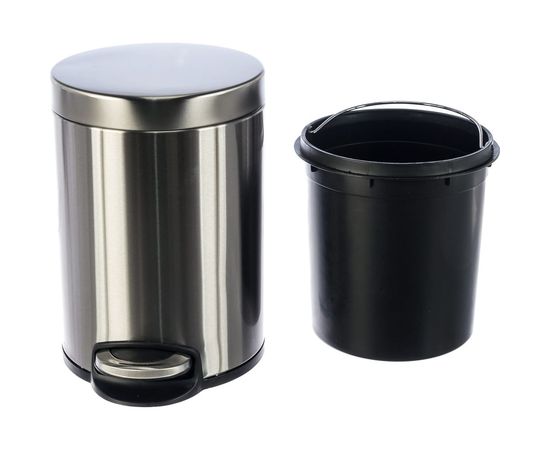 Корзина с педалью Merida SILENT металлическая, матовая, 5 л KIM413 – изображение 3