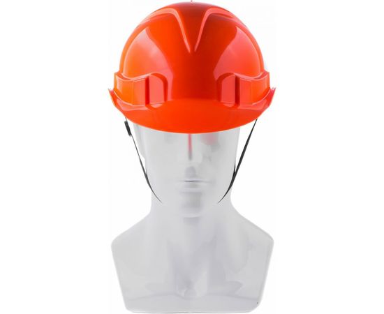 Защитная каска с храповым механизмом СИБРТЕХ ЕВРОПЛАСТ, оранжевая 89108 – изображение 3