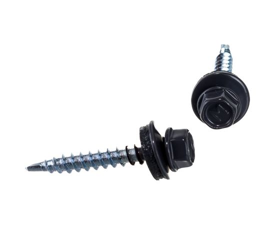 Кровельный саморез Daxmer 4,8х35 RAL 7024 250шт 03941 – изображение 4