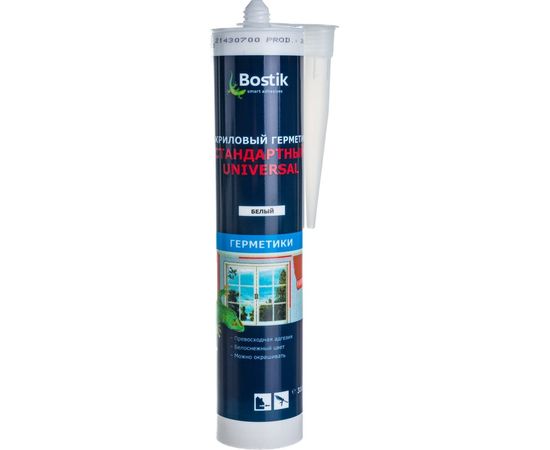 Акриловый стандартный герметик Bostik Universal 300 мл белый 12012274 – изображение 5