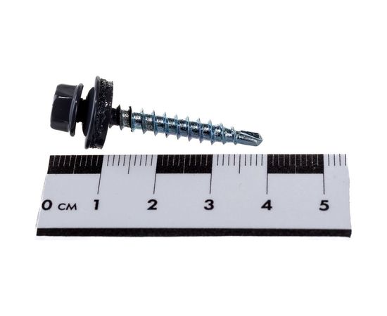 Кровельный саморез Daxmer 4,8х35 RAL 7024 250шт 03941 – изображение 5