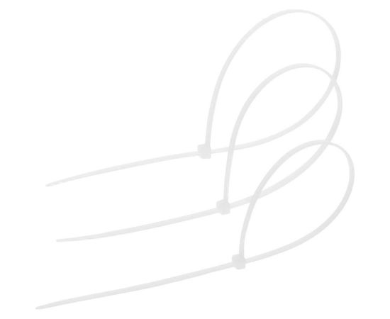 Нейлоновый хомут TUNDRA krep для стяжки, 3.6х300 мм, белый, в упаковке 100 шт. 1112935 