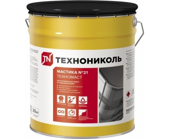 Кровельная мастика Технониколь №21 Техномаст, ведро 20 кг ЦБ769338 
